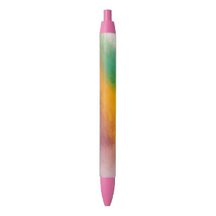 Beautiful Colourful Rainbow Colours Template Blue Ink Pen
