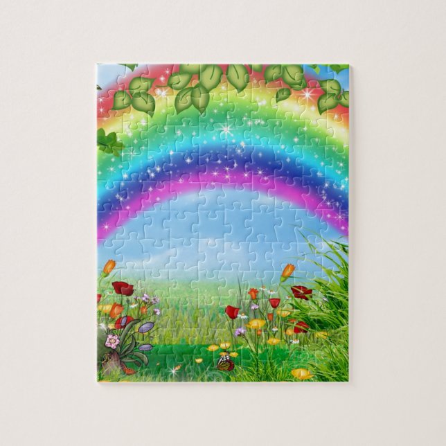 Beautiful,colourful rainbow designed products jigsaw puzzle (Vertical)