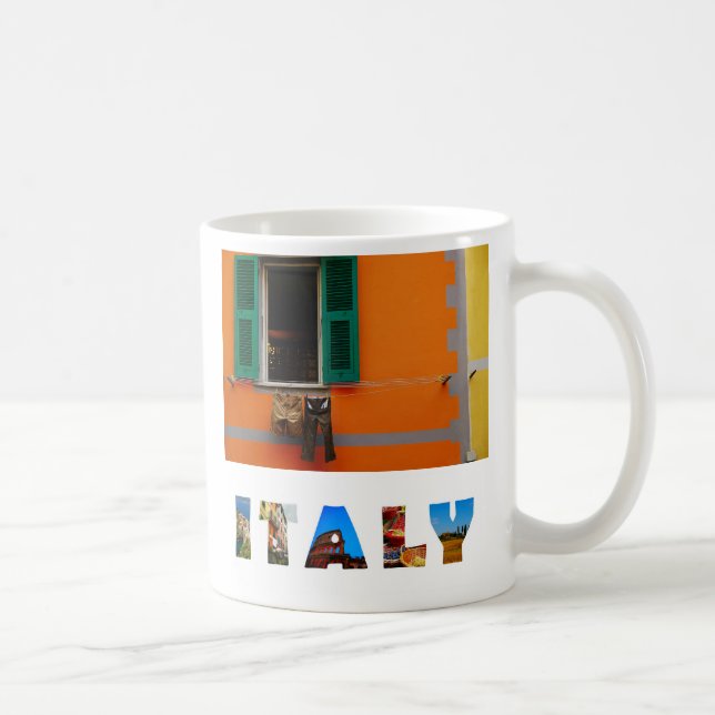Beautiful Colourful Riomaggiore Cinque Terre Italy Coffee Mug (Right)