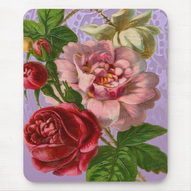 Beautiful Colourful Roses Mouse Mat (Front)