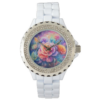 Beautiful Colourful Roses Watch