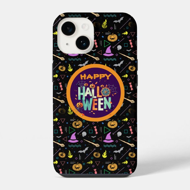 Beautiful Colourful Scary Halloween Patterns iPhone Case (Back)