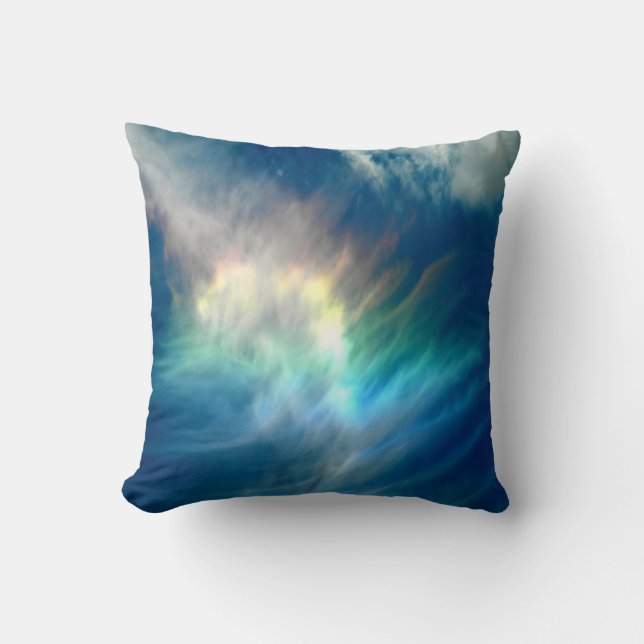 Beautiful colourful  sun light effects clouds cushion (Front)