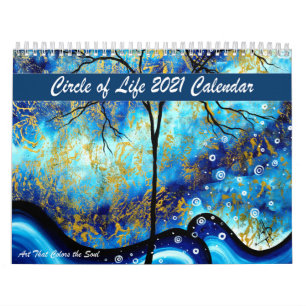 Beautiful Colourful Tree Art Paintings Calendar