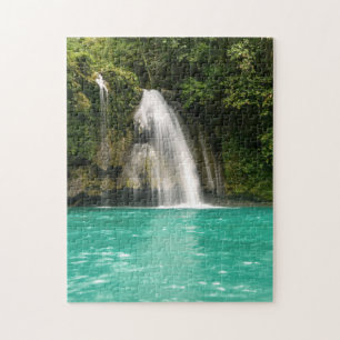 Beautiful Colourful Tropical Waterfall Nature  Jigsaw Puzzle