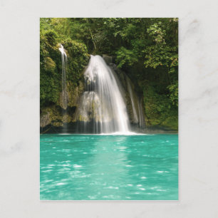 Beautiful Colourful Tropical Waterfall Nature Postcard