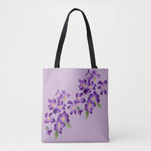 Beautiful Colourful Violet Flowers Tote Bag