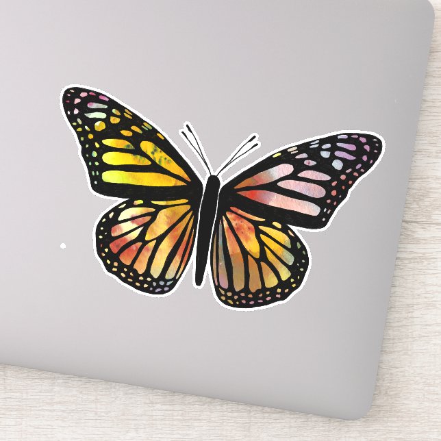 Beautiful Colourful Watercolor Butterfly (Detail)