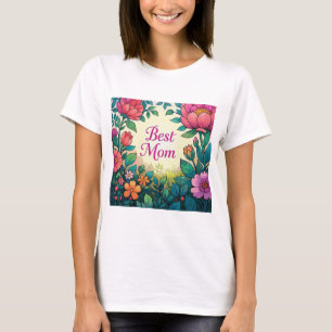 Beautiful Colourful Watercolor Floral Flowers T-Shirt