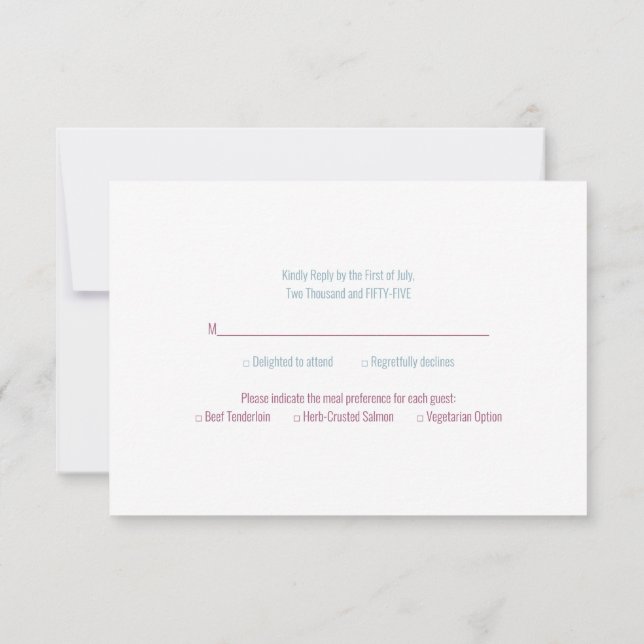 Beautiful Colourful Watercolor Floral Wedding RSVP Card (Back)
