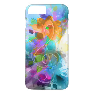 Beautiful Colourful Watercolor Splatter Music note iPhone 8 Plus/7 Plus Case