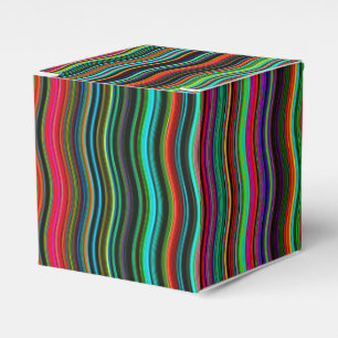 Beautiful Colourful Wavy Stripe Pattern Favour Box