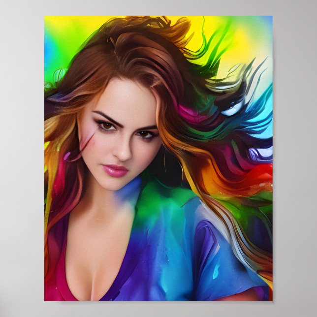 Beautiful Colourful Woman Poster (Front)
