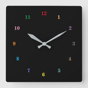 Beautiful Colours - Customisable - Add Your Colour Square Wall Clock