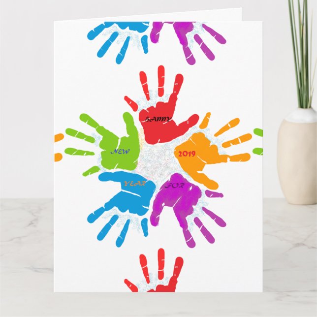 Beautiful colours for the most beautiful year card (Front)