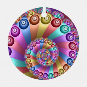 Beautiful Colours Modern Abstract Fractal Art Metal Tree Decoration
