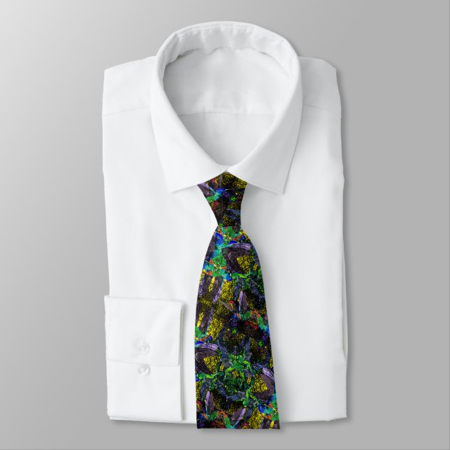 Beautiful Colours Neck Tie - Abstract Pattern (Tied)