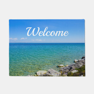 Beautiful Colours Of Lake Huron Welcome Doormat