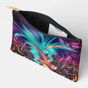 Beautiful Colours Peacock Feathers Accessory Pouch