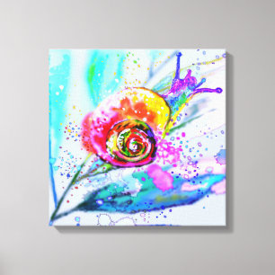 Beautiful Colours Snail Canvas Print - Painting