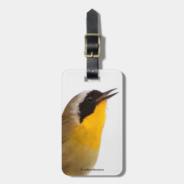 Beautiful Common Yellowthroat Warbler Songbird Luggage Tag (Front Vertical)