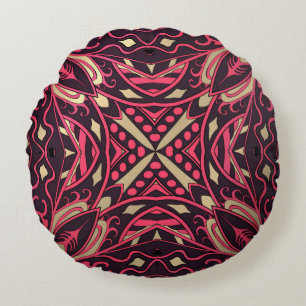 Beautiful complicatedl moroccan ornament. round cushion