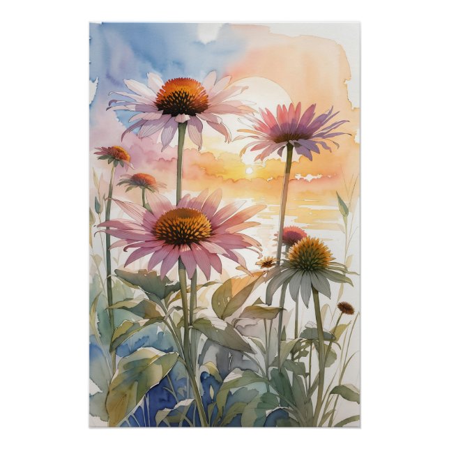 Beautiful Coneflower Poster (Front)