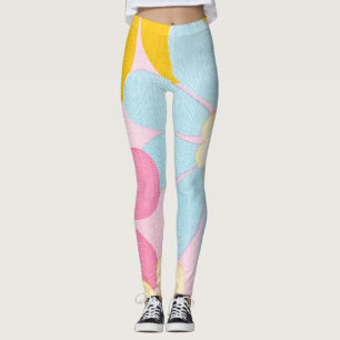 Beautiful cool coloured flower design leggings