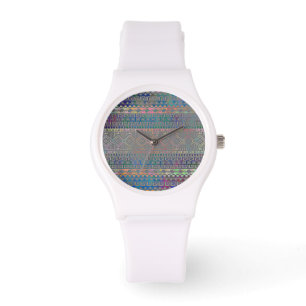 Beautiful cool colourful Aztec geometric pattern Watch