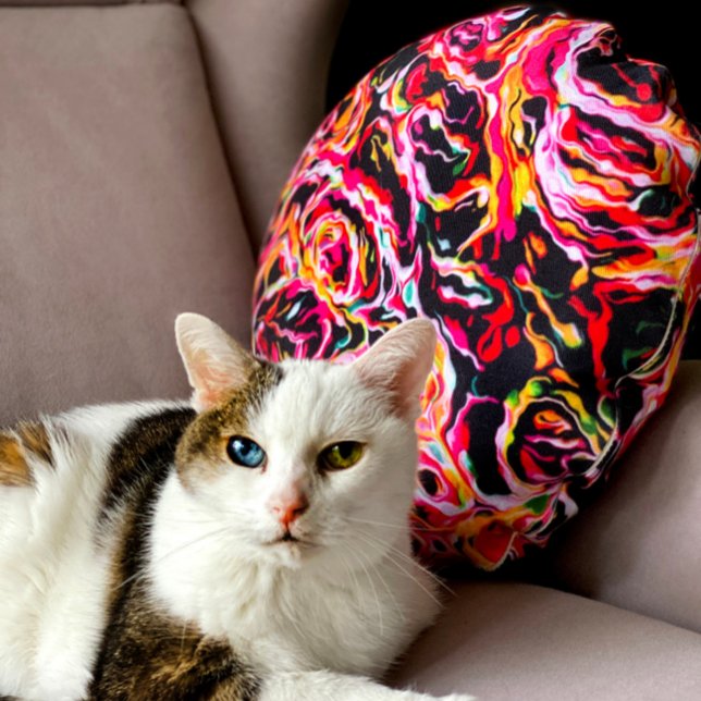 Beautiful Cool Colourful Funky Round Cushion (Creator Uploaded)