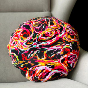 Beautiful Cool Colourful Funky Round Cushion