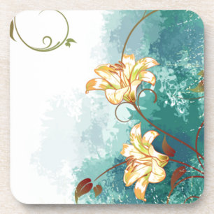 Beautiful cool different blue tones watercolour coaster