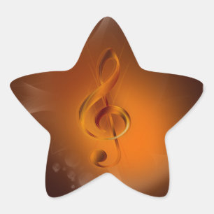 Beautiful cool glowing fire colours effects music star sticker