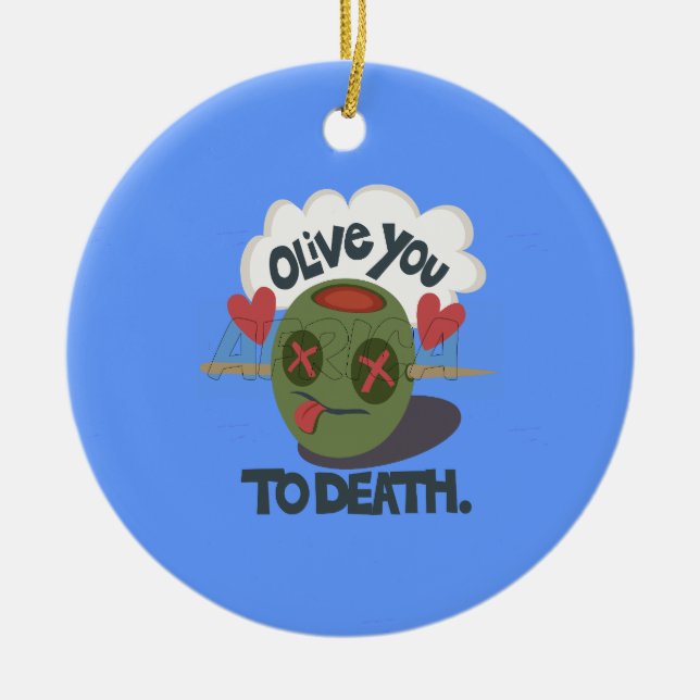 Beautiful Cool I love Africa Art Ceramic Tree Decoration (Front)