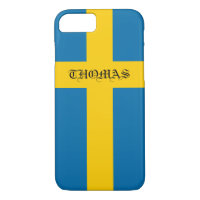 Beautiful Cool Patriotic Monogram Flag of Sweden