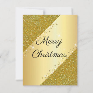 Beautiful, Cool, Perfect Gold Sparkly Holiday Card