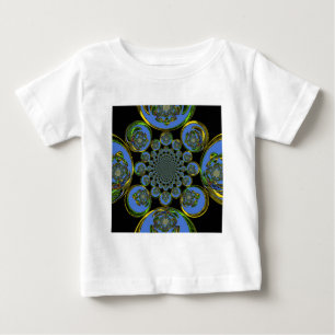 Beautiful cool royal blue black Kaleidoscope  art Baby T-Shirt