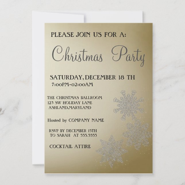 Beautiful, Cool, Sparkly, Silver Star Invitation (Front)