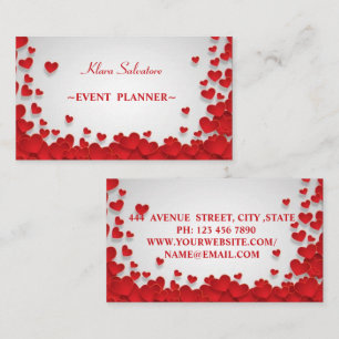 Beautiful Cool Trendy  Red Heart Business Card