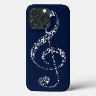 Beautiful cool white music notes iPhone 13 pro case