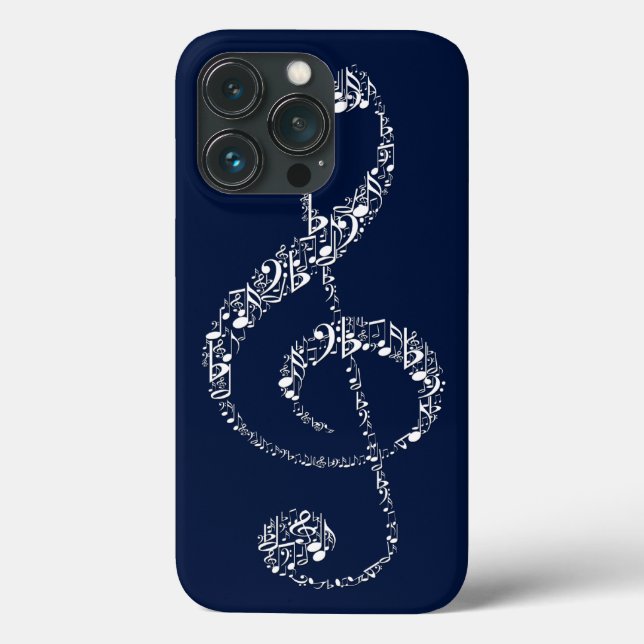 Beautiful cool white music notes Case-Mate iPhone case (Back)