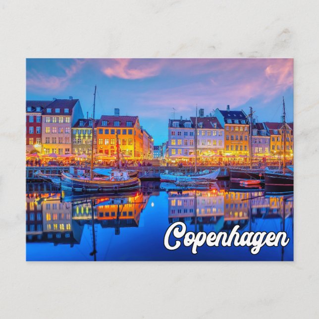 Beautiful Copenhagen, Denmark Postcard (Front)
