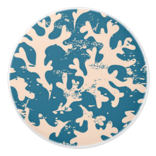 Beautiful Coral Pattern Ceramic Knob