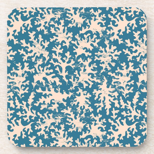 Beautiful Coral Pattern Coaster (Front)