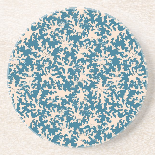 Beautiful Coral Pattern Coaster (Front)