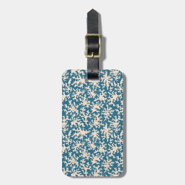 Beautiful Coral Pattern Luggage Tag (Front Vertical)
