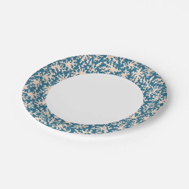 Beautiful Coral Pattern Paper Plate (Angled)