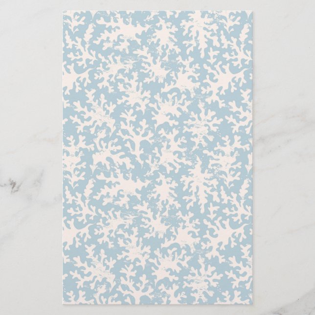 Beautiful Coral Pattern Stationery (Front)