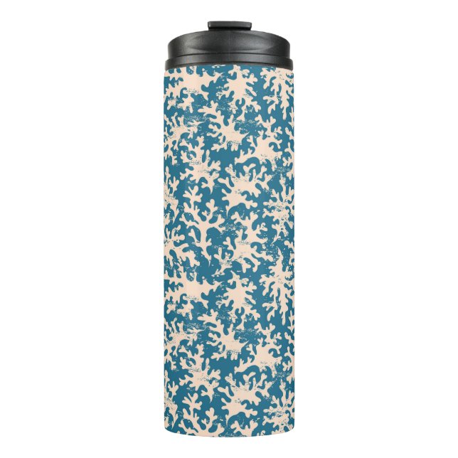 Beautiful Coral Pattern Thermal Tumbler (Front)