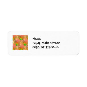 Beautiful Coral Peach Green Yellow Spring Floral